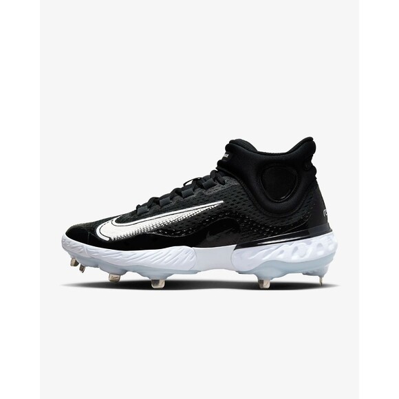 Nike Alpha Huarache Elite 4 Mid Black Baseball Cleats DJ6520-001 Men's Size 11 - Picture 3 of 8